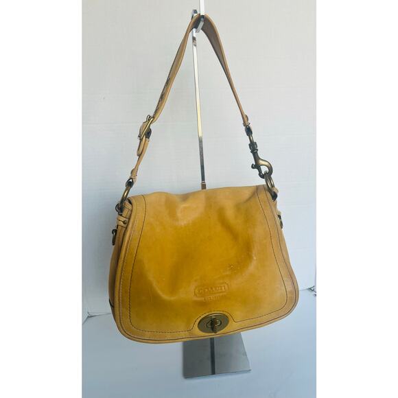 Coach Legacy 65th Anniversary Distressed Vachetta Leather Camel Tan Hobo Purse - Picture 1 of 12